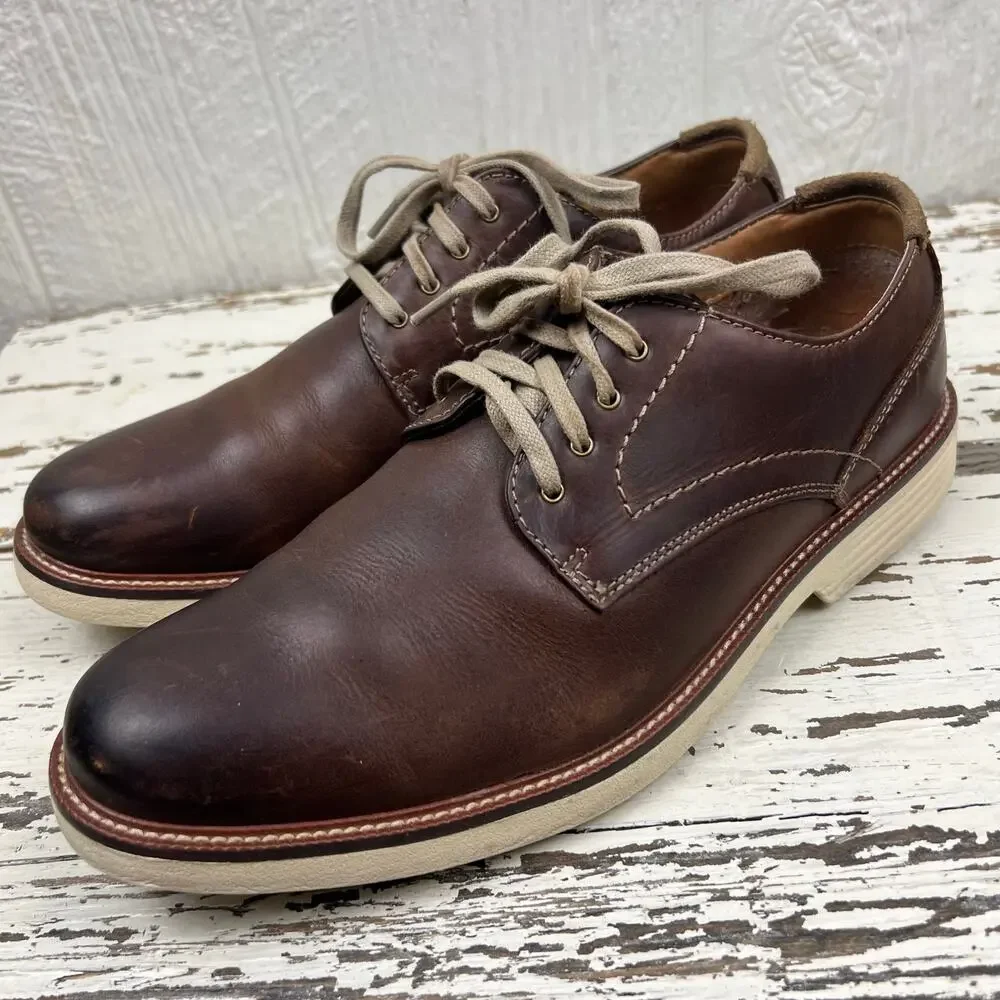 Dockers Oxford shoe men’s 8 Brown Leather lace up Good condition - Picture 5 of 10